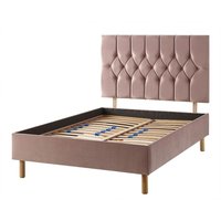 Product photograph of Catherine Lansfield Boutique Collection Special Edition Rose Gold Velvet Headboard from Aspire Furniture LTD