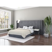 Product photograph of Aspire Grandeur Oversize Freestanding Wing Headboard Luxury Hotel Style Upholstered from Aspire Furniture LTD