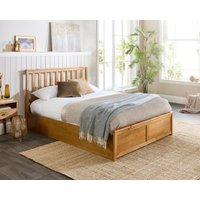 Product photograph of Aspire Atlantic Wooden Ottoman Bed Frame Natural Wood Solid Bedstead from Aspire Furniture LTD