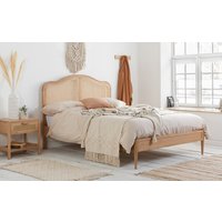 Product photograph of Birlea Leonie Wooden Rattan Bed Frame King Size Black from Mattress Online