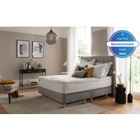 Product photograph of Silentnight Bloomsbury Silver Velvet Bed Frame King Size No Storage from Mattress Online