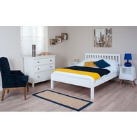 Product photograph of Silentnight Hayes White Wooden Bed Frame Double from Mattress Online