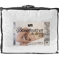 Product photograph of Luxury 13 5 Tog Hungarian Goosefeather And Down Duvet Double from Mattress Online