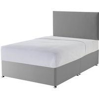 Product photograph of Silentnight Slate Grey Divan Bed Double Full Ottoman Storage Matching Selene Headboard from Mattress Online