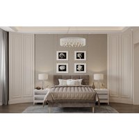 Product photograph of Vogue Jessica Champagne Crushed Velvet Bed Frame King Size from Mattress Online