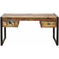 Product photograph of Urban Chic Reclaimed 2 Drawer Dressing Table from Choice Furniture Superstore