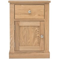 Product photograph of Mobel Oak 1 Door 1 Drawer Bedside Cabinet from Choice Furniture Superstore