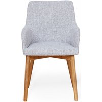 Product photograph of 2 X Mobel Oak Light Grey Fabric Dining Chair from Choice Furniture Superstore