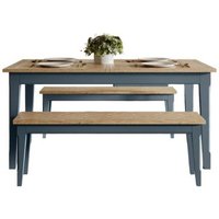 Product photograph of Signature Blue Extending Dining Table - 160cm-200cm from Choice Furniture Superstore