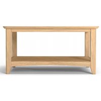 Product photograph of Celina Parquet Style Light Oak Coffee Table With Bottom Shelf from Choice Furniture Superstore