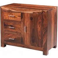 Product photograph of Cube Sheesham Compact Sideboard from Choice Furniture Superstore