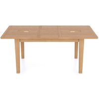 Product photograph of Henley Oak And Rattan 4-6 Seater Extending Dining Table from Choice Furniture Superstore