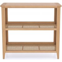 Product photograph of Henley Oak And Rattan Bookshelf from Choice Furniture Superstore