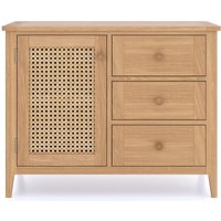 Product photograph of Henley Oak And Rattan Small Sideboard from Choice Furniture Superstore