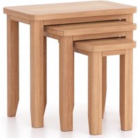 Product photograph of Arden Oak Nest Of 3 Tables from Choice Furniture Superstore
