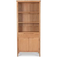 Product photograph of Asby Oak Tall 2 Door Bookcase from Choice Furniture Superstore
