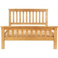 Product photograph of Churchill Waxed Pine Slatted Bed - Sizes Available from Choice Furniture Superstore