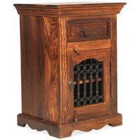 Product photograph of Indian Sheesham Rhf Door Bedside Cabinet from Choice Furniture Superstore