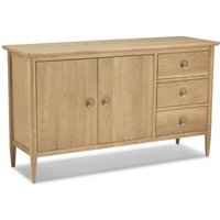 Product photograph of Skean Scandinavian Style Oak Medium Sideboard 135cm With 2 Doors And 3 Drawers from Choice Furniture Superstore