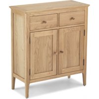 Product photograph of Wadsworth Waxed Oak Compact Sideboard 80cm With 2 Doors And 2 Drawers from Choice Furniture Superstore