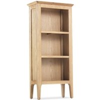 Product photograph of Wadsworth Waxed Oak Narrow Cd Bookcase 100cm H from Choice Furniture Superstore