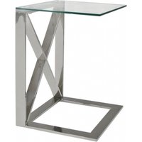 Product photograph of Zenith Glass And Chrome Sofa Table from Choice Furniture Superstore