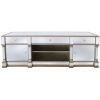 Product photograph of Apollo Champagne Gold Mirrored Large Tv Unit from Choice Furniture Superstore