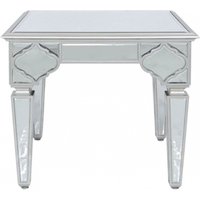 Product photograph of Marrakech Silver Mirrored End Table from Choice Furniture Superstore