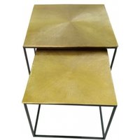 Product photograph of Value Mahi Nest Of 2 Tables - Black And Gold from Choice Furniture Superstore