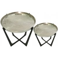 Product photograph of Value Rohan Nest Of 2 Tables - Black And Nickel from Choice Furniture Superstore