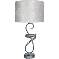 Product photograph of Value Swirl Metal Table Lamp With Ivory Shade Set Of 2 from Choice Furniture Superstore