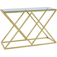 Product photograph of Value Imperia Glass And Gold Console Table from Choice Furniture Superstore