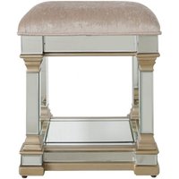 Product photograph of Apollo Champagne Gold Mirrored Padded Stool from Choice Furniture Superstore