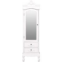 Product photograph of French Style White Armoire Combi Wardrobe - 1 Door 2 Drawer from Choice Furniture Superstore