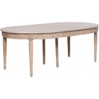 Product photograph of Rustic White Cedar Oval 4 Seater Large Extending Dining Table from Choice Furniture Superstore
