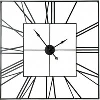 Product photograph of Extra Large Black Square Metal Wall Clock - 120cm X 120cm from Choice Furniture Superstore