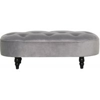 Product photograph of French Style Grey Velvet Bench from Choice Furniture Superstore