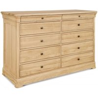 Product photograph of Clemence Richard Moreno Oak 10 Drawer Wide Chest from Choice Furniture Superstore