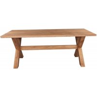 Product photograph of Clemence Richard Massive Oak 8 Seater Extending Dining Table With Crossed Leg from Choice Furniture Superstore