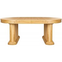 Product photograph of Clemence Richard Sorento Oak Oval Extending Dining Table - 8 Seater from Choice Furniture Superstore