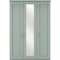 Product photograph of Wiemann Cambridge 3 Door Mirror Wardrobe In Green from Choice Furniture Superstore