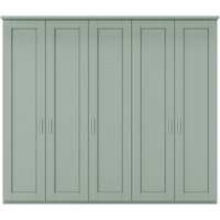 Product photograph of Wiemann Cambridge 5 Door Wardrobe In Green from Choice Furniture Superstore