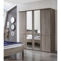 Product photograph of Wiemann Dakar 2 4 Door Mirror Wardrobe In Dark Rustic Oak from Choice Furniture Superstore