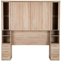 Product photograph of Wiemann Luxor 3 4 235cm Overbed Unit With 33cm Occasional Element In Rustic Oak from Choice Furniture Superstore