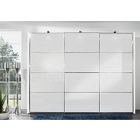 Product photograph of Wiemann Miami2 3 Door Sliding Wardrobe In White Glass from Choice Furniture Superstore