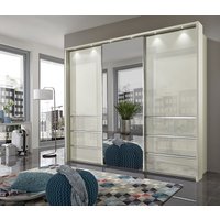 Product photograph of Vip Malibu 3 Door Combi Sliding Wardrobe In Champagne Glass - W 250cm from Choice Furniture Superstore