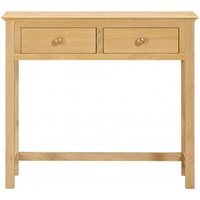 Product photograph of Arlington Oak 2 Drawer Dressing Table from Choice Furniture Superstore