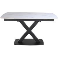 Product photograph of Vernal White Sintered Stone 4-8 Seater Extending Dining Table from Choice Furniture Superstore