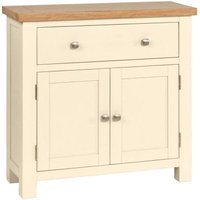 Product photograph of Lundy Ivory Painted 80cm Compact 2 Door Sideboard from Choice Furniture Superstore