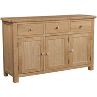 Product photograph of Appleby Oak Medium 3 Door Sideboard from Choice Furniture Superstore
